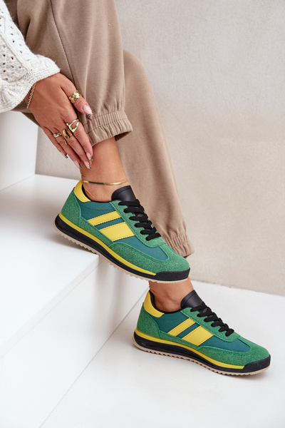 Baskets Basses Femmes Vertes Sellira