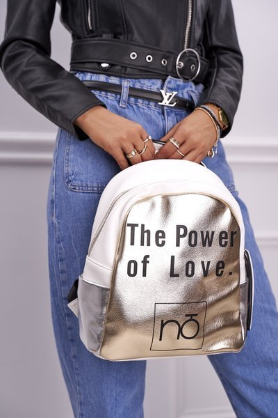 Rucsac clasic pentru femei Nobo Gold White NBAG-I1990-CM00