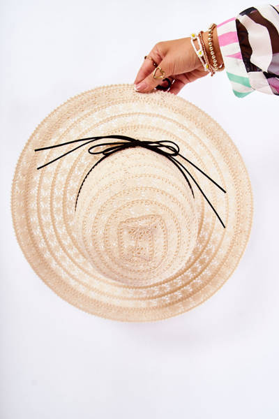 Chapeau Ajouré Femme Beige Elif