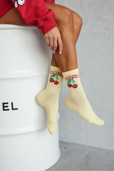 Damen Socken CHERRIES Gelb
