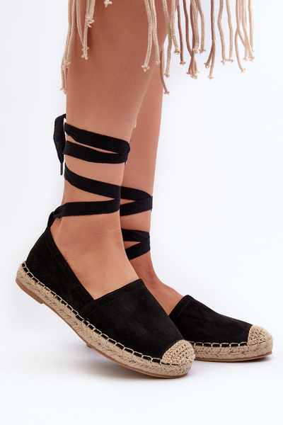 Kötött velúr Espadrilles Black Ismann