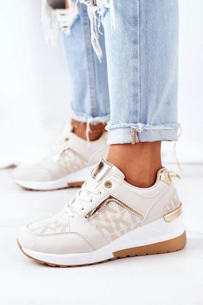 Wedge Sneakers Beige Weekend