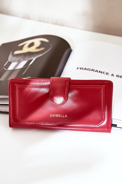 Portefeuille Femme En Cuir Écologique Rouge Kalinessa