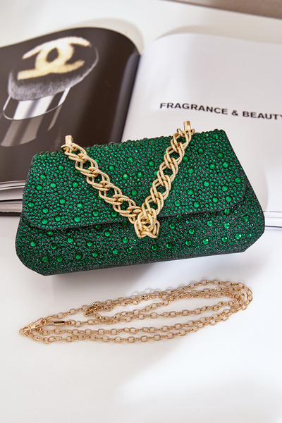 Sac de Soirée Décoré Vert Kariti