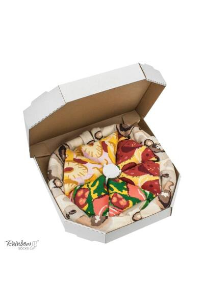 Rainbow Socks Pizza 4 Pár Hawaii Pepperoni Olasz