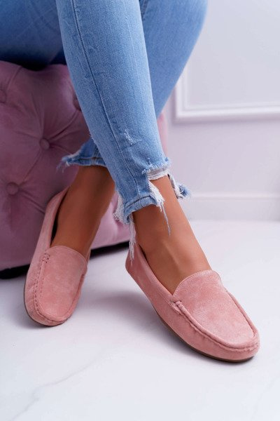 Mokassins Femme Confortable Eco-daim Rose Lemma
