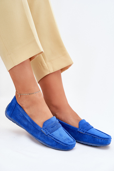 Damen Wildleder Mokassins Kobalt Lenvie