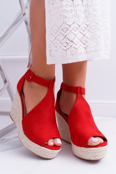 Sandales Femme Sur Plateforme Plateforme Ancre Rouge Begest