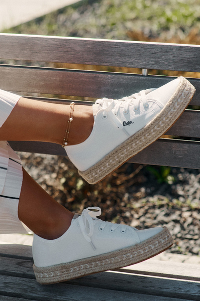 Baskets Femme Avec Tressage Lee Cooper LCW-25-44-3217 Blanches