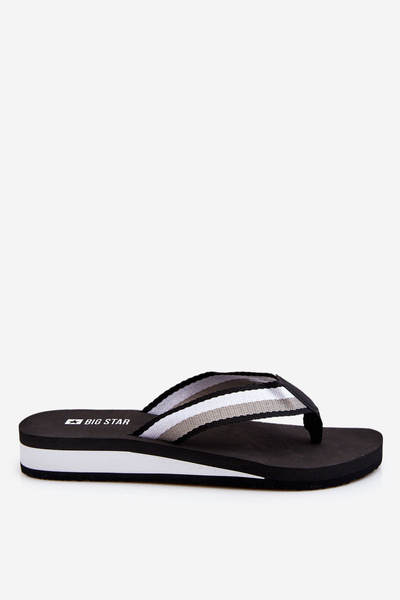 Damen Big Star Platform Flip Flops LL274781 Schwarz