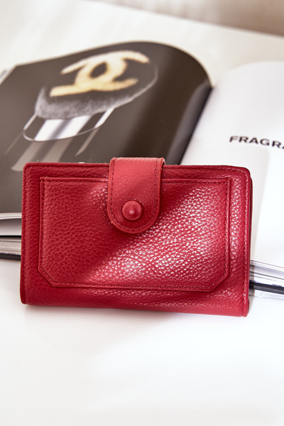 Portefeuille Femme En Cuir Écologique Rouge Isamille