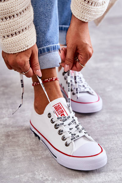 Adidaje materiale pentru femei Big Star KK274101 Alb