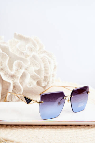 Lunettes de Soleil Femme à Verres Dégradés Doré