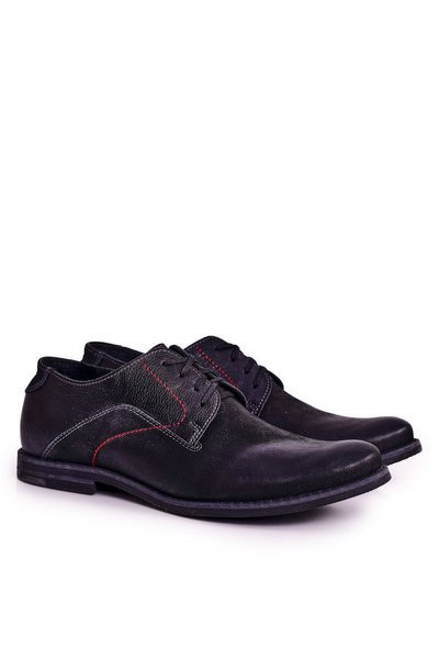 Chaussures décontractées en cuir pour hommes noires