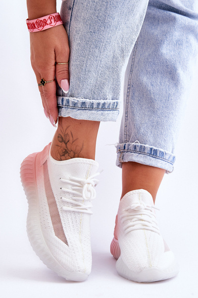 Antrenori Ombre Slip-On White and Pink Boston
