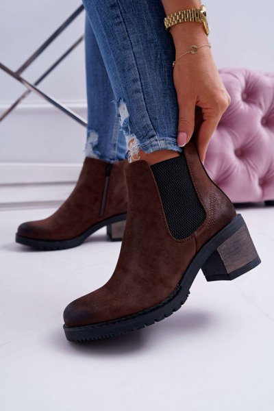 Women's Heeled Boots Sergio Leone Brown BT702