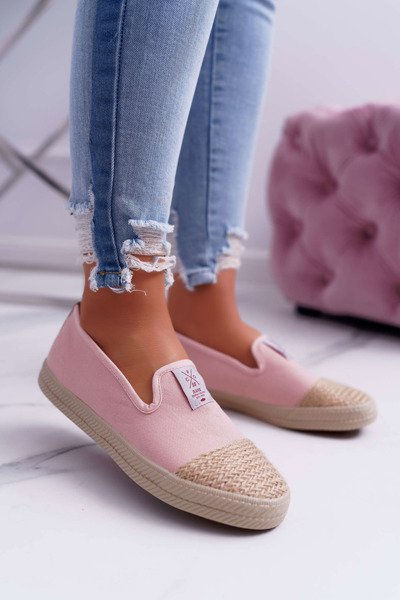 Moteriški „Espadrilles Cross“ džinsai rožiniai DD2R4048