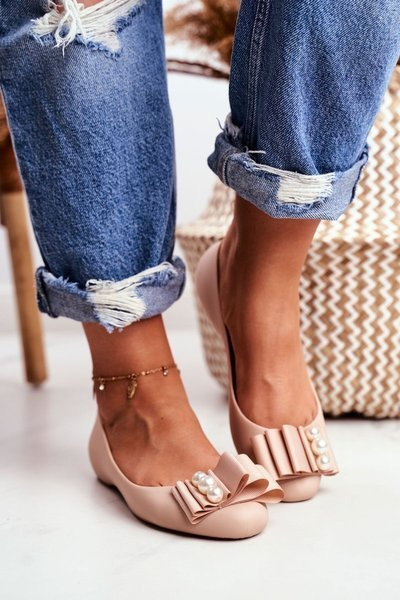 Ballerines Caoutchouc Noeuds Beige Joleen