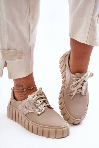 Odinė platforma Half Shoes Beige Hypnosis