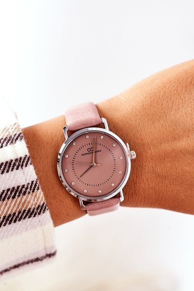 Montre Sur Bracelet Cuir Giorgio&Dario Rose