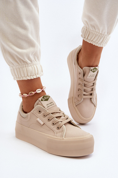 Baskets à plateforme pour femmes Lee Cooper LCW-24-31-2181 Beige