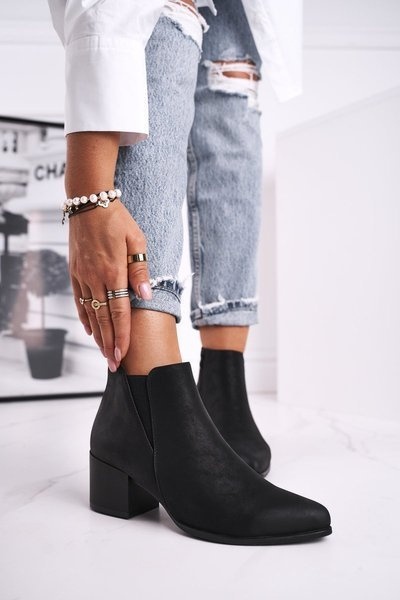 Moteriški batai ant kulno Sergio Leone Eco Nubuck Black BT621