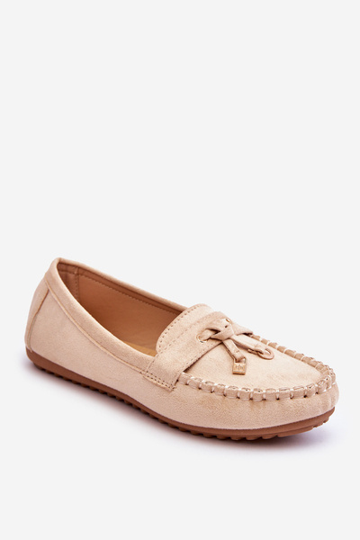 Mocassins Classiques En Daim Beige Good Time