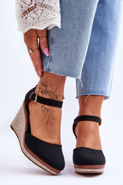 Women's Classic Wedge Sandals Black Malani