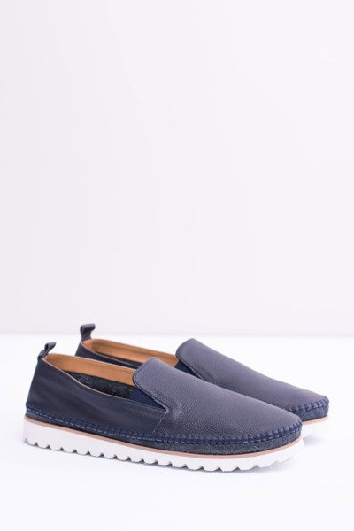 Mocassins en Cuir pour Homme Bleu Marine Pelugo
