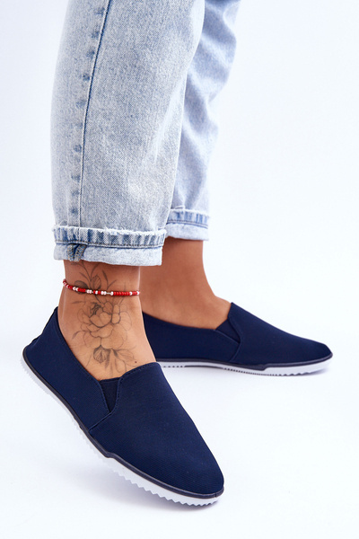 Baskets à enfiler pour femme bleu marine Versali