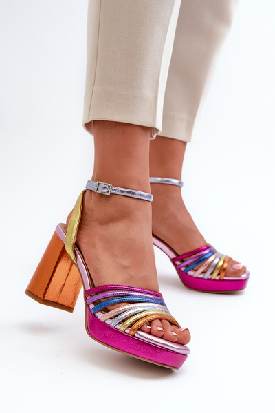 Sandale cu Toc D&A CR920 Multicolor