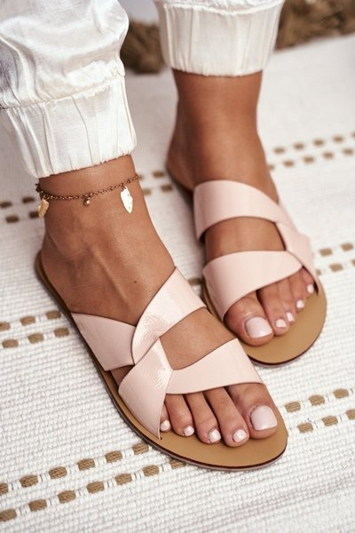 Claquettes classiques pour femmes Lu Boo Beige Mabella