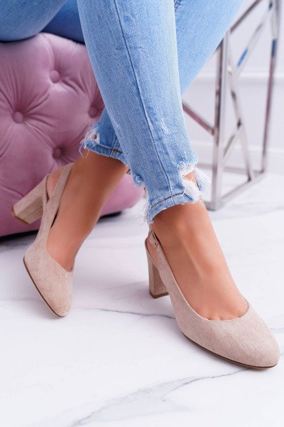 Női tűsarkú női Galanter pumpák Sergio Leone SK788 Beige Lati