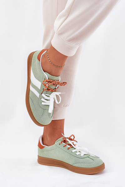 Alacsony Női Sneaker Kétfős Fűzéssel Zöld Ventus