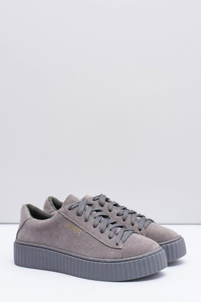 Lu Boo | Szürke velúr Jagger Platform Creepers