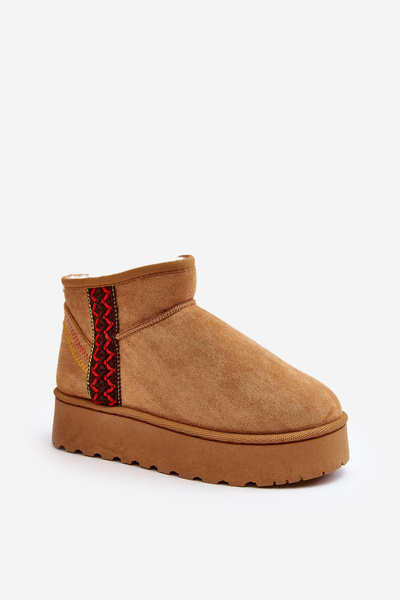 Bottes De Neige Femme Sur Plateforme Isolées Camel Lomessa