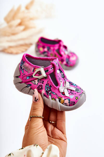 Befado Chaussons Supergirl Avec Noeud 110P457 Rose Et Gris