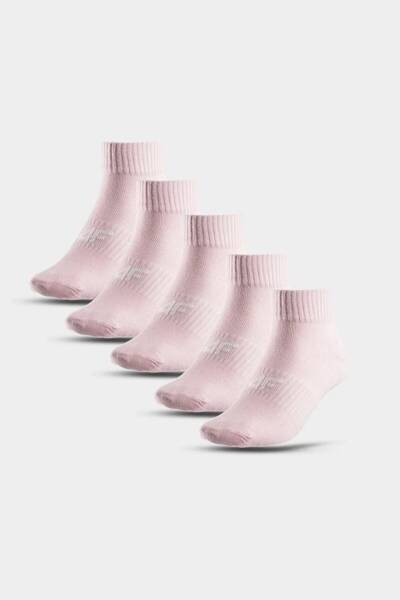 4F Girls' Ankle Socks 5-PACK 4FJWAW23USOCF231-56S Light Pink