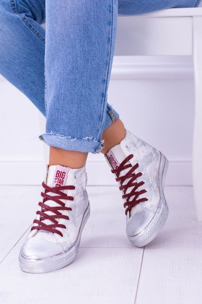 Big Star High White ezüstözött teniszcipő BB274016