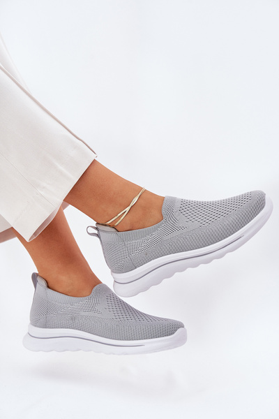 Női Szövet Slip-On Cipők Szürke Adiora