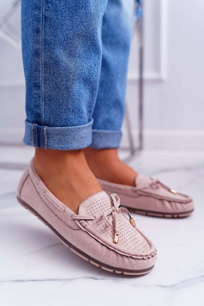 Mocassins Femme Daim Beige Grella