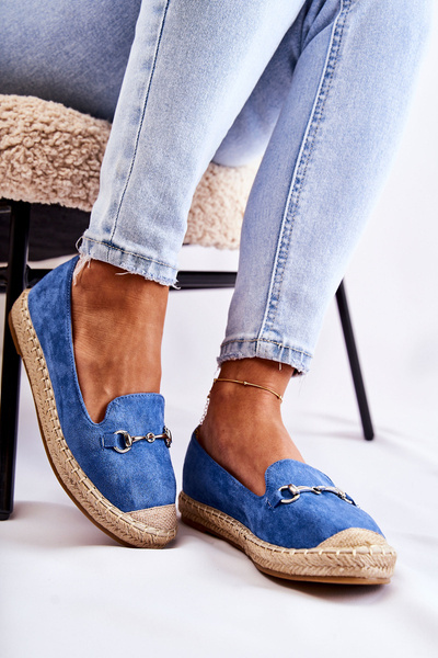 Klassische blaue Oresa Slip-On-Espadrilles für Damen