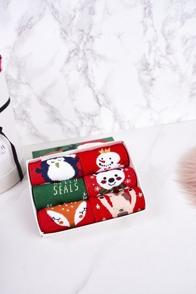 Ensemble de chaussettes de Noël pour enfants avec pingouin