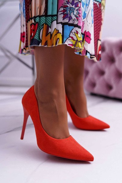 Escarpins en daim pour femmes orange Yanna