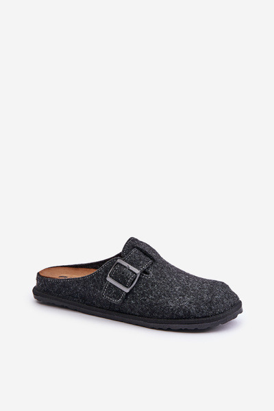 Bequeme Herren Hausschuhe Mit Schnalle Inblu Graphit SI000019