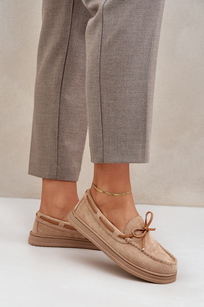 Damen Mokassins auf flacher Sohle beige Timannie
