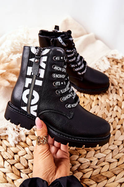 Gyerekcsizma Workers Black Pomeroy