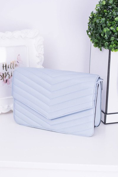 Sac à main bleu matelassé classique