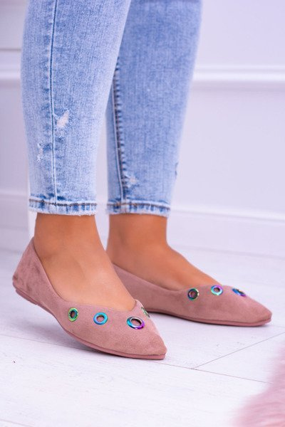 Lu Boo Ballerines Pointues Roses Pétrole Oeillets Octavia