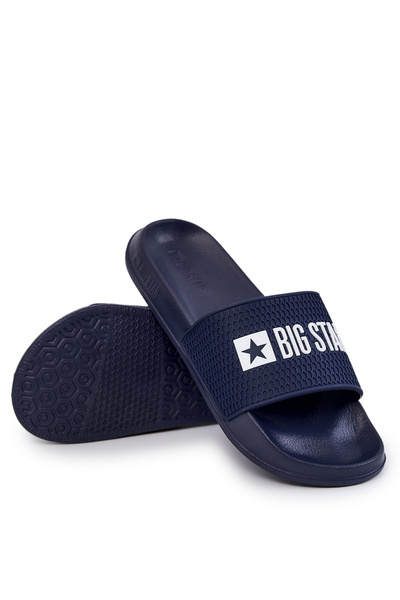 Vyriškos Big Star JJ174507 tamsiai mėlynos šlepetės